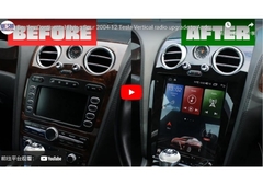 Bentley Continental Flying Spur 2004-2012 Tesla Vertical upgrade radio ke sistem media Android